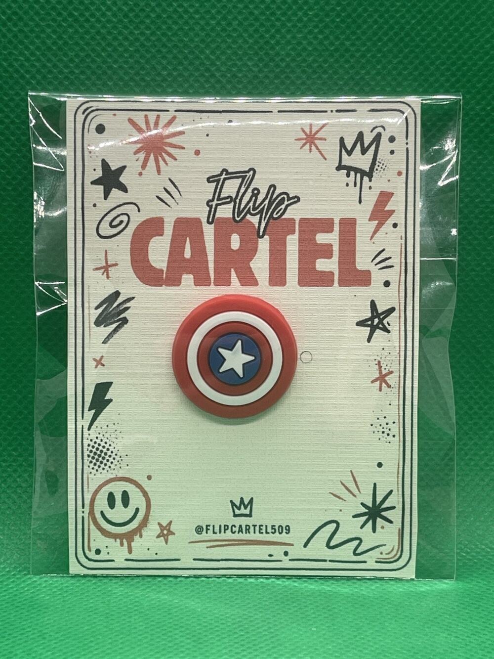 Marvel Captain America Shield PVC Rubber Hat Pin Backpack Collectible